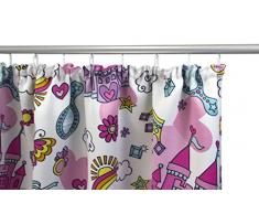 Hochqualitativer Kinder Verdunkelungsvorhang nach Maß, Kinderzimmer, Verdunkelungsgardine, maßgeschneidert, Design: Prinzessin, Kräuselband, Höhe: 70cm bis 330cm, (165cm)