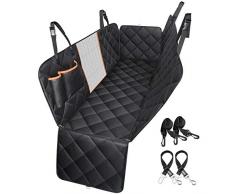 OMORC Hundedecke Autoschondecke, Wasserdichte Hundedecke für Auto Rückbank, 4-Lagigen Rutschfeste Design mit Sicherheitsgurt Sichtfenster für Auto/Van/SUV