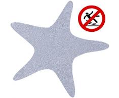 cocofy Anti-Rutsch Sticker für Dusche und Badewanne | transparent | Seestern Anti Rutsch Aufkleber auch für Kinder | Ø 11 cm | 12-Pack
