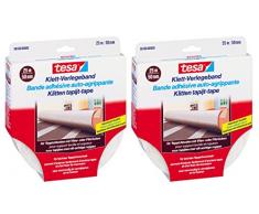 tesa® Klett-Verlegeband für Teppichboden mit Vlies- oder Filzrücken (25m x 50mm / 2er Pack)