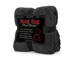 Snug Rug Kuscheldecke Decke Fleecedecke - Original Luxury Sherpa Werfen Warm Fleece (Grau)