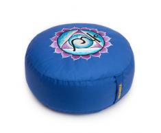 Yogakissen Glückssitz Chakra Classic, blau / 5. Chakra Kehlkopf-Chakra (Vishudda)