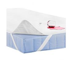 Feluna wasserundurchlässige Matratzenauflage wasserdichter Matratzenschoner aus Bambusfaser 90x200cm