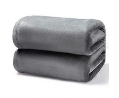 Bedsure Kuscheldecke Grau XL Decke Sofa, weiche& warme Fleecedecke als Sofadecke/Couchdecke, kuschel Wohndecken Kuscheldecken, 150x200 cm extra flaushig und plüsch Sofaüberwurf Decke