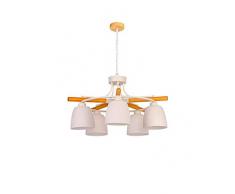 Kronleuchter Mehr Energie Sparen Holz Glasschirm Einfache Moderne Wohnzimmer Schlafzimmer Restaurant Tagesdecke Mode Licht (größe: 65 * 40 cm)