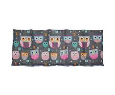 Dinkelkissen 50x20cm EULE GRAU ; Wärme + Kältetherapie ; Körnerkissen