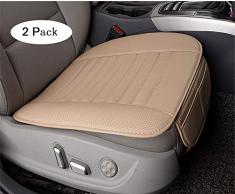 Ecloud Shop® 2PCS Komfortable Autositz Kissen Pad Vier Jahreszeiten Universal Car Driver Innenraum Sitzbezug Pads für Automobil Fahrzeug Liefert Beige