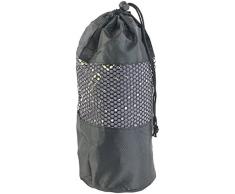 PEARL sports Sporthandtuch: 2in1-Mikrofaser-Yoga-Handtuch & Auflage, saugfähig, rutschfest, grau (Fitnesstuch)