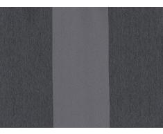 Hochqualitativer Verdunkelungsvorhang nach Maß, Verdunkelungsgardine, Design: Stripe, Thermogardine, Kräuselband Höhe: 70cm bis 330cm, Grau (185cm)