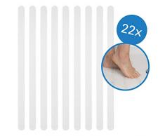 BAMONDO Anti Rutsch Streifen für mehr Sicherheit 22 Stück - Antirutsch Selbstklebend & Transparent für Bad, Dusche und Treppen. Rutschschutz Bad, Antirutsch Dusche, Antirutsch Badewanne.