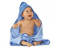 WÖRNER Kapuzenbadetuch 100 x100 cm Baby-Badetuch, blau