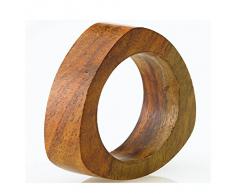 Sander 6-er SPARSET Serviettenringe WOOD aus echtem Rosenholz