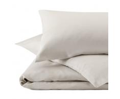 URBANARA 3-teiliges Set Bettwäsche Lucca aus 100% reiner Seide, Taupe in 14,5 Momme, Habotai in mattem Finish, Übergröße – 1 Bettdeckenbezug 200 x 200 cm + 2 Kissenbezüge 80 x 40 cm