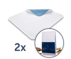 Blumtal Matratzenauflage, wasserdicht und waschbar - Saugvlies, 75x90cm, Inkontinenzauflage, 1er & 2er Set (75x90cm 2er, Vlies)