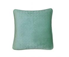 heimtexland ® Kissenhülle Samt Strukturiert Dekokissen ÖKOTEX 40x40 Mint Samtkissen Typ613