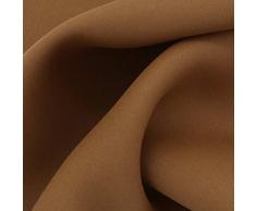 heimtexland ® 1 Paar Thermo- Verdunklungsgardinen Ösenschal isolierend verdunkelnd schalldämmend Blickdicht Gesund Wohnen Vorhang ÖKOTEX Gardine HxB 245x135 Camel-Braun Typ139