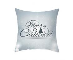 Weihnachten Kissenbezug Merry Christmas Dekorative Kissenhülle Sofa Bett Home Décor Soft Kissen Cover Weihnachtsmann Rentier Rudolph Bettwäsche Deko Weihnachtsdekoration Dekokissen Fall 45x45cm