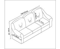 My Palace 3 Sitzer bezug in braun/modern-e Sofadecke/Sofabezug/Stretch Husse/Sofa Bezug/Stretchhusse Wohnzimm-er/Sofas-chutz/Husse/Hussen/Decken Couches