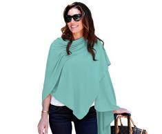 HappyLuxe Öko-Kaschmir-Decke für Frauen, leicht, weich, hergestellt in den USA Gr. One size, Gebürsteter Seeschaum