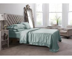 Jasmine Silk 100% Mulberry 19MM Charmeuse Seide Bettbezug (Enteei) doppelt 200cm x 200cm + 7cm Grenze