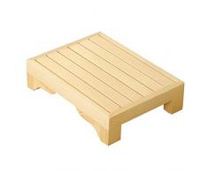 Klappstufen Fußstütze Hocker Massivholz Niedriger Hocker Bettsofa Fußhocker WC Bad Rutschfeste Holzmatte (Farbe : Solid Wood Color, größe : 40 * 30 * 10cm)