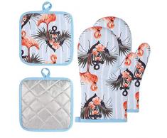 Tagaremuser 4 STÜCKE Topflappen Hitzebeständige Topflappen rutschfeste Baumwolle Hot Topflappen Mit Topflappen Für Küche Kochen Backen, BBQ Maschine Waschbar(Stil B)