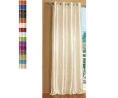 Gardinenbox Attraktiver Ösen Deko TAFT Vorhang, Blickdicht und lichtdurchlässig, viele Moderne Farben, 245x140, Creme, 20330