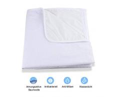Karcore Wasserdichter Matratzenschoner 90x200cm Atmungsaktive Matratzenauflage, Baumwolle, Anti-Allergie Matratzenschutz