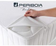 PERIBOIA 500 LUX Matratzenschoner 2er Pack 90 x 200 cm, 100% Baumwolle, Wasserdichter, Atmungsakitve, Matratzenauflage, Matratzenschutz, weiß