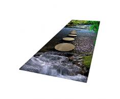 F Fityle Küchenteppich Läufer waschbar rutschfest Teppichläufer Küchenläufer für Flur, Wohnzimmer, Küche, Schlafzimmer - Fluss