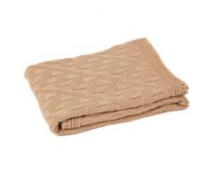 SonnenStrick 0742128908850 Erstlingsdecke/Babydecke/Kuscheldecke/Strickdecke, mocca