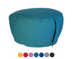 casamia Yogakissen Meditationskissen Sitzkissen Lotus rund 31x16x31 cm Bezug waschbar Farbe türkis - Jungle