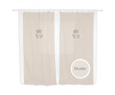 Kinderzimmer Gardinen / Vorhänge von Memi in 5 Farben erhältlich, ca. 140 x 230 cm, Farbe:Beige