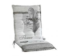 Sesselauflage Sitzpolster Gartenstuhlauflage für Mittellehner | B 50 cm x L 110 cm | Natur | Baumwolle