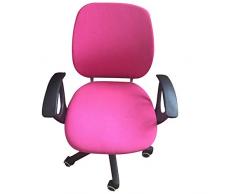 Frifer Stuhlhusse, Büro Decke Elastisch für Chefsessel, Bezug Separate Schutzfolie Armlehne für Haus Büro Fuchsia