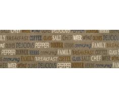 Küchenläufer Küchenmatte Dekoläufer für Küche Esszimmer und Bar waschbare Küchenläufer Küchendeko Modell ,,COOK & WASH delicious Kaffee Coffee Breakfast Größe ca. 50 x 150 cm