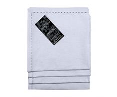 Homescapes Servietten 4er Set, Stoffservietten 45 x 45 cm, 100% Baumwolle, weiß