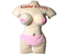Close Up Sexy Frau Kuschel-Ersatz Kissen/Plüschkissen hautfarben, Bestickt ca. 45cm hoch