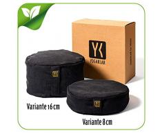 Yoga- und Meditationskissen 8 cm aus Baumwolle gefüllt mit Buchweizenspelzen – stabil, pflegeleicht und umweltfreundlich – STARTKLAR für Yoga!