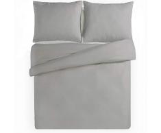 RUIKASI Bettwäsche Set 220 x 240 cm Grau Bettwäsche 100% Weiche und Angenehme Mikrofaser Schlafkomfort - 1 Bettbezug 220 x 240 cm mit Reißverschluss + 2 Kissenbezüge 80 x 80-10 Jahre Garantie - grau