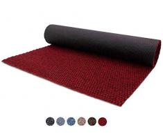 Schmutzfang-Läufer Sauberlauf Meterware PICOLLO Rot 100 x 200 cm - Rutschfester Teppichläufer Schmutzfangmatte, Sauberlaufteppich, Schmutzfangteppich, Küchenläufer, Küchenvorleger