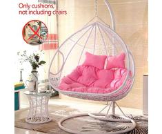 BLSTY 2 Personen Hängende Ei Stuhl Hängesessel Sitzkissen, Kein Stuhl, Atmungsaktive Hängematte Stuhlkissen Für Gondel Rückenkissen Lordosekissen Ohne Ständer-N-140x105Cm(55x41Zoll)
