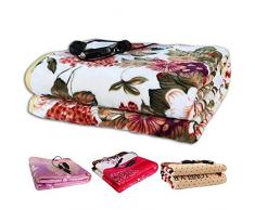 Miyaer 24V Heizdecke Elektrische, Kuschelheizdecke, Wärmedecke, Ultra Weiche Deluxe Elektrisch Beheizbare Reise Auto Decke Mit Zigarettenanzünderstecker (Farbe Gelegentliche Anlieferung) Cute