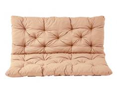 Ambientehome 3er Bank Sitzkissen und Rückenkissen Hanko, beige, ca 150 x 98 x 8 cm, Bankauflage, Polsterauflage