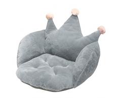 learnarmy Plüsch Sitzkissen Stuhlkissen Fellkissen im Crown Design für Wohnzimmer Schlafzimmer Kinderzimmer Büro, 55x40x40cm