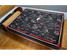 Decke Tagesdecke Menschen mit Schirm Patchwork
