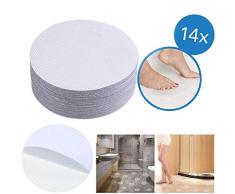 Ealicere 14 Stück Premium Anti-Rutsch-Aufkleber rund 10 cm (ø), transparent, selbstklebend, Sicherheit für Duschen und Badewannen - der geniale Rutschschutz