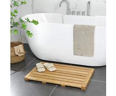 Decopatent Bambus Badematte für Dusche oder Bad - Badvorleger/Duschvorleger - Holz Duschmatte/Badmatte/Saunamatte