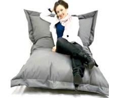 Sitzsack XXL Riesensitzsack 140 x 180 cm mit Füllung In & Outdoor Sitzsäcke Sessel Kissen Sofa Hocker Sitzkissen Bodenkissen (ca.180x140cm, Anthrazit)