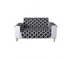 Baiansy wasserdichte Sofahusse, weich, für Wohnzimmer, Couchmöbel, Schutz für Kinder und Haustiere, Schwarz, Double seat